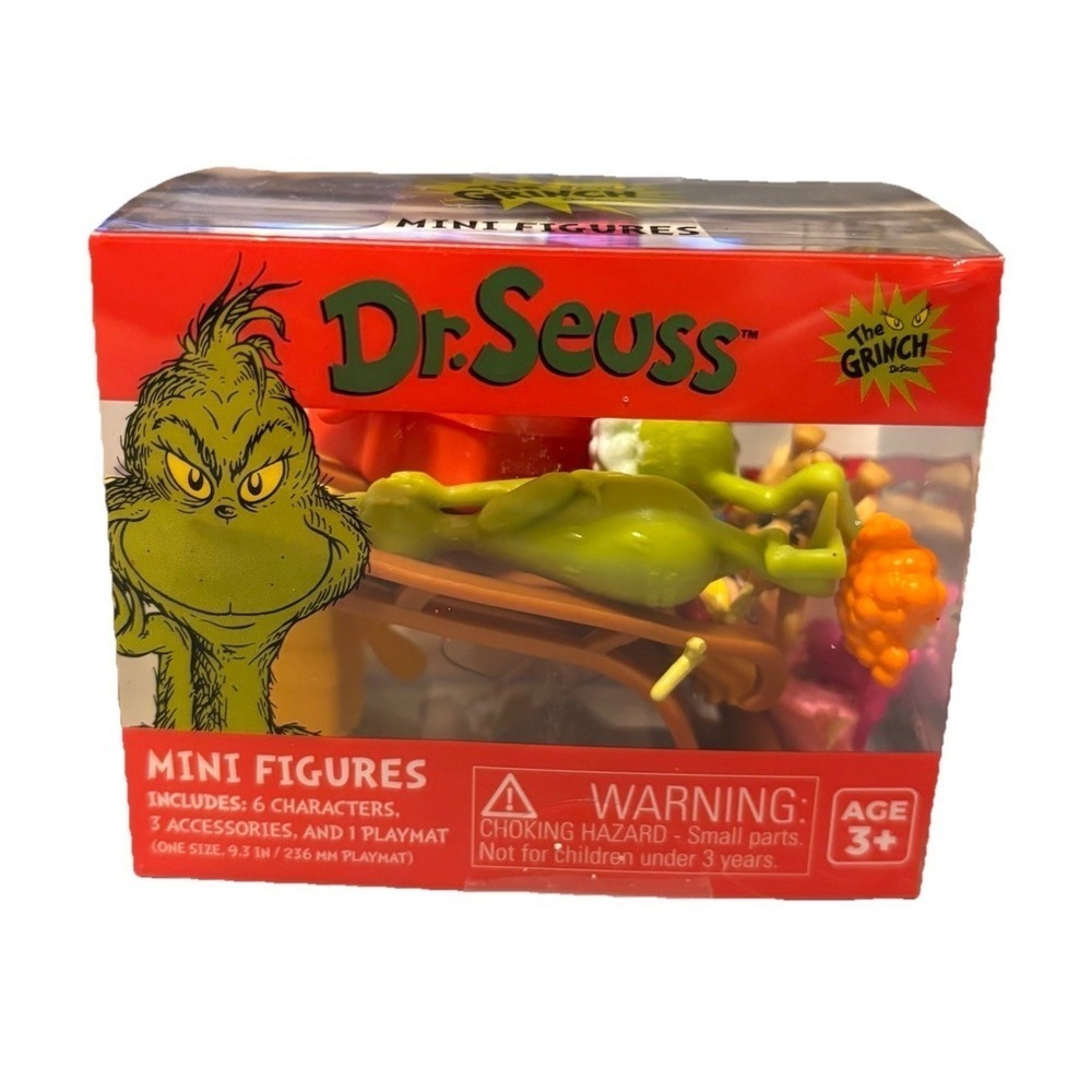 Dr. Seuss The Grinch Mini Figures Critter Crate  10 Figures New Christmas